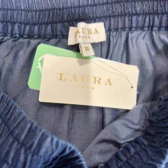 Laura Plus New Plus Size Tier Tencel Denim Midi Skirt Size 22 - Picture 6 of 10